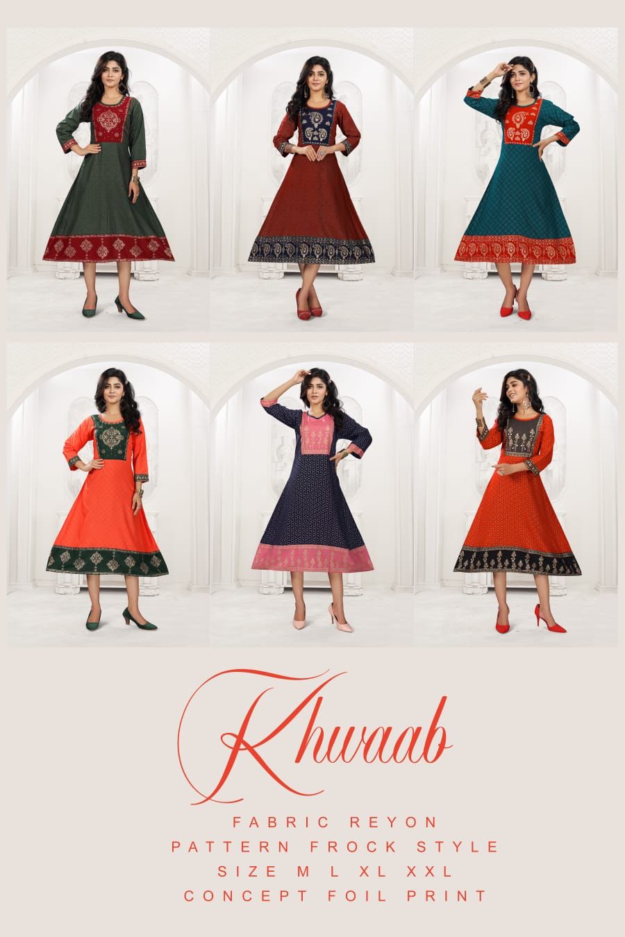 Golden Khwaab 1 Rayon Printed Regular Wear Designer Kurti Collection